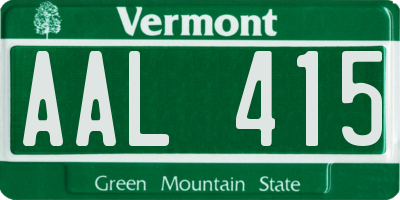 VT license plate AAL415