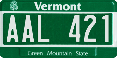 VT license plate AAL421