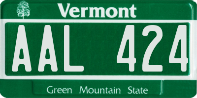 VT license plate AAL424