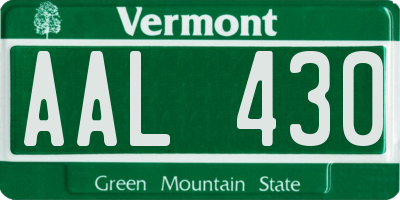 VT license plate AAL430