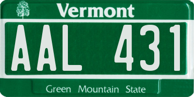 VT license plate AAL431