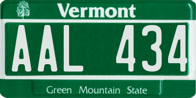 VT license plate AAL434