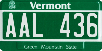 VT license plate AAL436