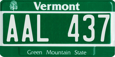 VT license plate AAL437
