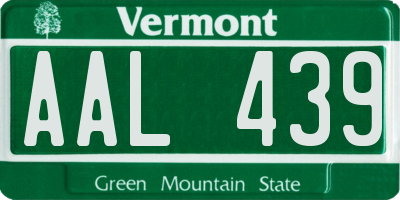 VT license plate AAL439