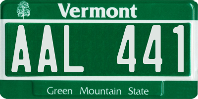 VT license plate AAL441