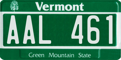 VT license plate AAL461