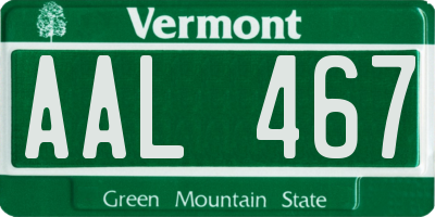 VT license plate AAL467
