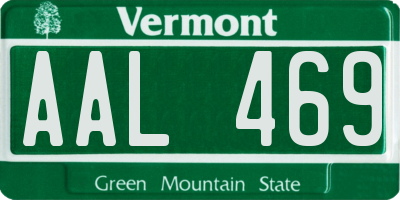 VT license plate AAL469