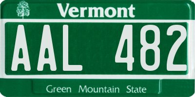 VT license plate AAL482
