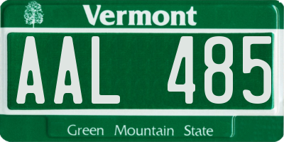 VT license plate AAL485