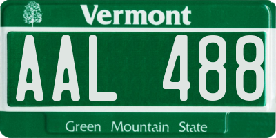 VT license plate AAL488