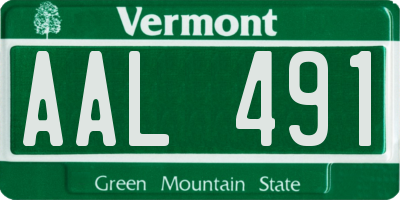 VT license plate AAL491