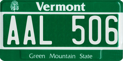 VT license plate AAL506