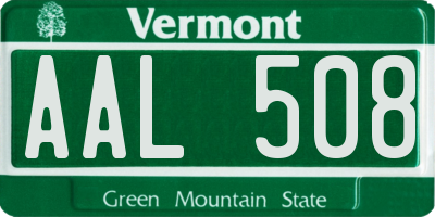 VT license plate AAL508
