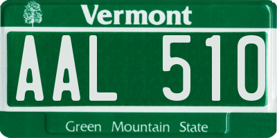 VT license plate AAL510
