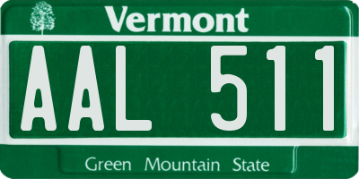 VT license plate AAL511