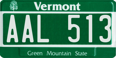 VT license plate AAL513