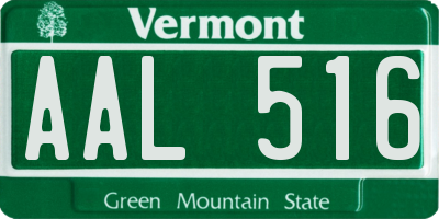 VT license plate AAL516