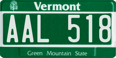 VT license plate AAL518