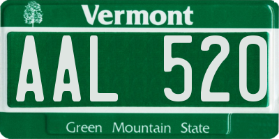 VT license plate AAL520