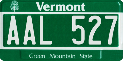VT license plate AAL527