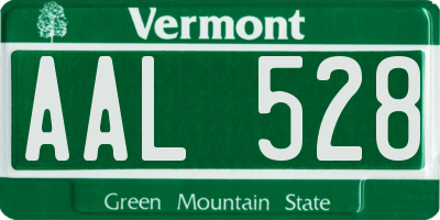 VT license plate AAL528