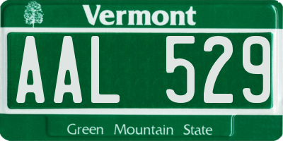 VT license plate AAL529