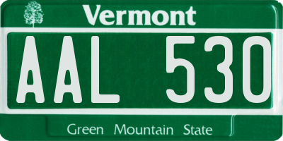 VT license plate AAL530