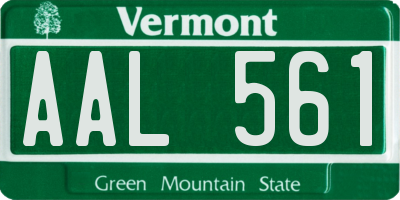 VT license plate AAL561