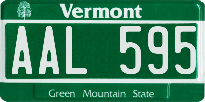VT license plate AAL595