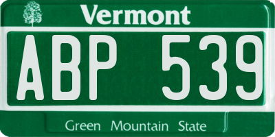 VT license plate ABP539