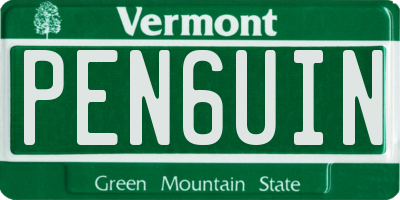 VT license plate PEN6UIN