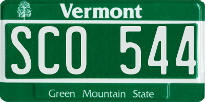 VT license plate SCO544