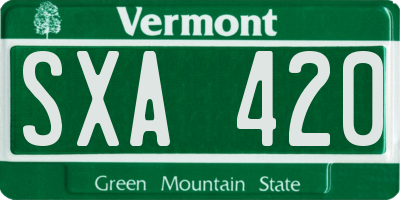 VT license plate SXA420