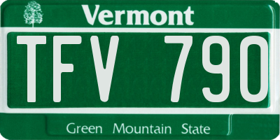 VT license plate TFV790