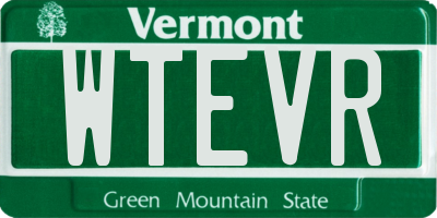 VT license plate WTEVR