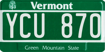 VT license plate YCU870