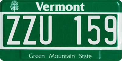 VT license plate ZZU159