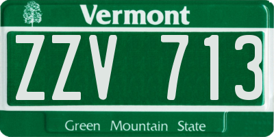 VT license plate ZZV713