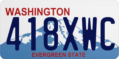 WA license plate 418XWC