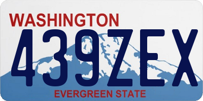 WA license plate 439ZEX