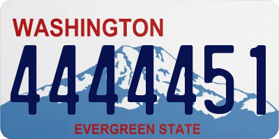 WA license plate 4444451