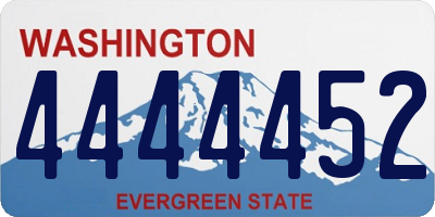 WA license plate 4444452
