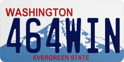 WA license plate 464WIN