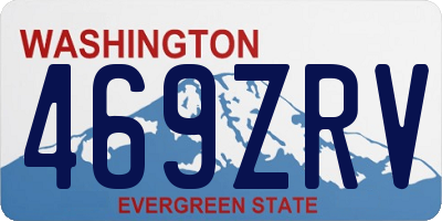 WA license plate 469ZRV