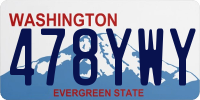 WA license plate 478YWY