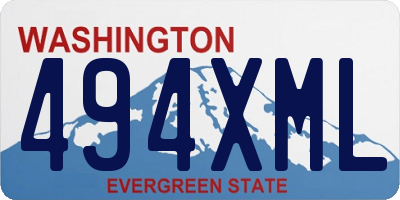 WA license plate 494XML