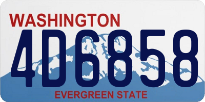 WA license plate 4D6858