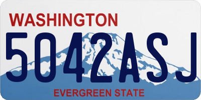 WA license plate 5042ASJ